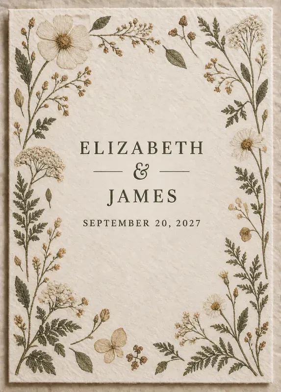 Romantic Vintage Floral Wedding Invites