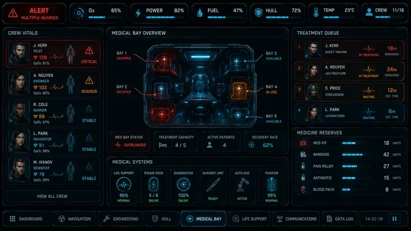 Scifi Spaceship Survival UI Generator