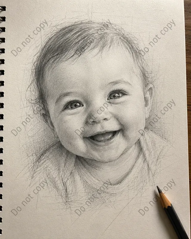 Handdrawn Pencil Sketch Portraits