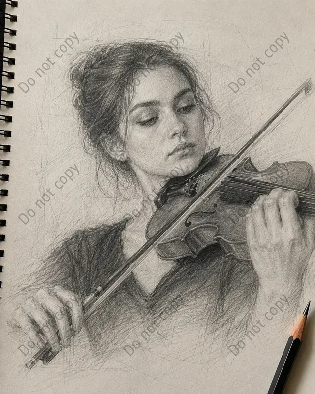 Handdrawn Pencil Sketch Portraits
