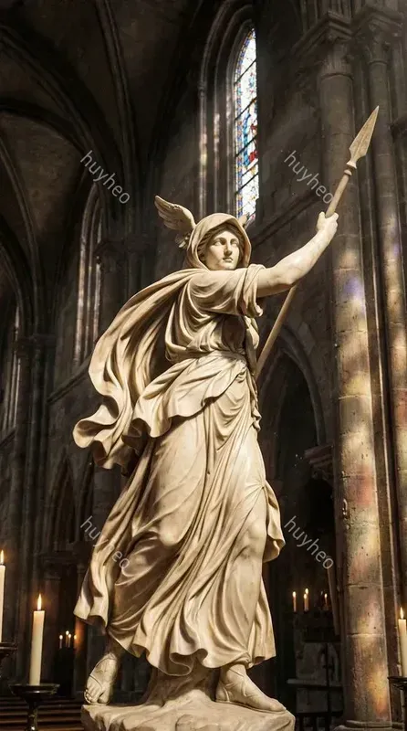 Baroque Marble Gothic Sculptures