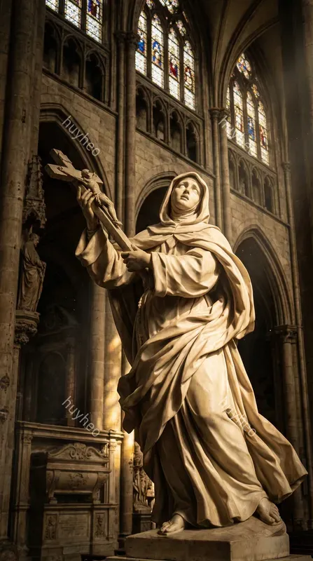Baroque Marble Gothic Sculptures