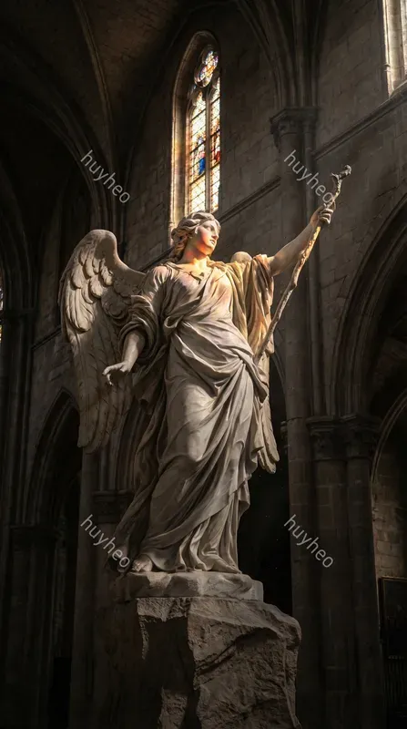 Baroque Marble Gothic Sculptures
