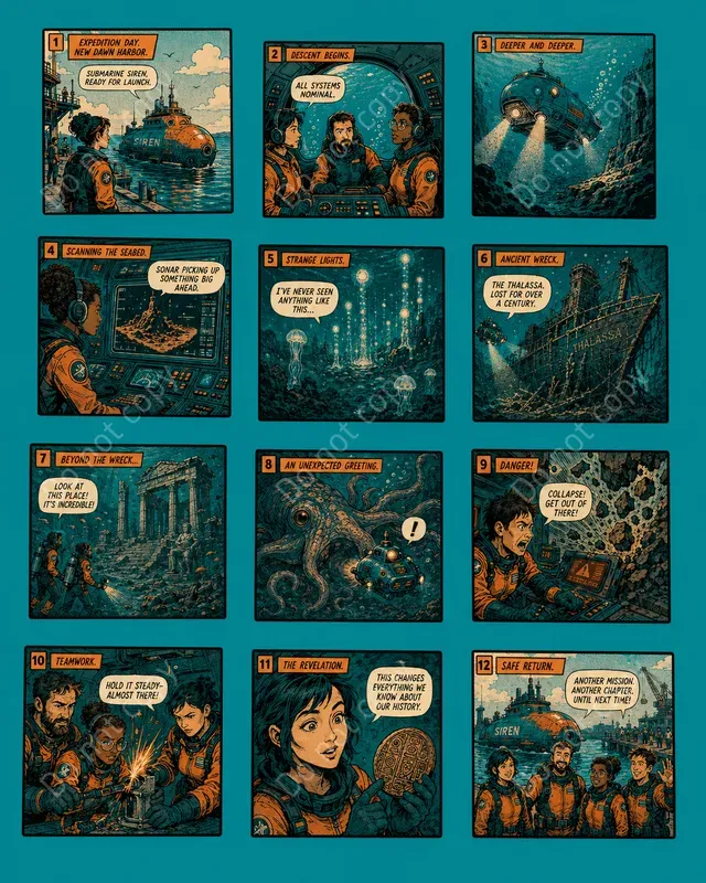 Retro Comic Panel Cutout Pages
