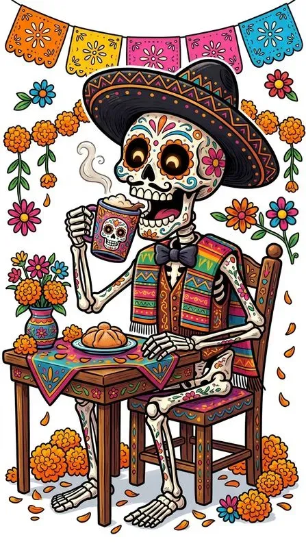 Funny Day Of The Dead Caricature Art