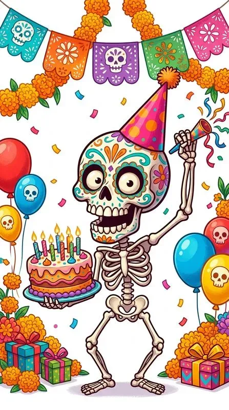 Funny Day Of The Dead Caricature Art