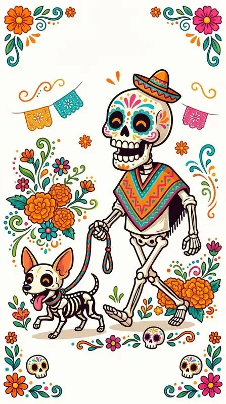 Funny Day Of The Dead Caricature Art