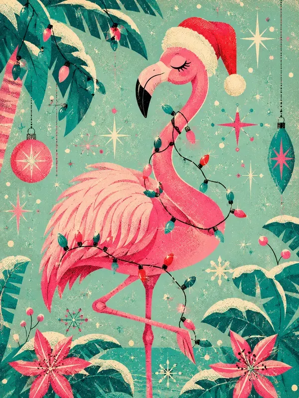 Retro 1950s Christmas Journal Cards