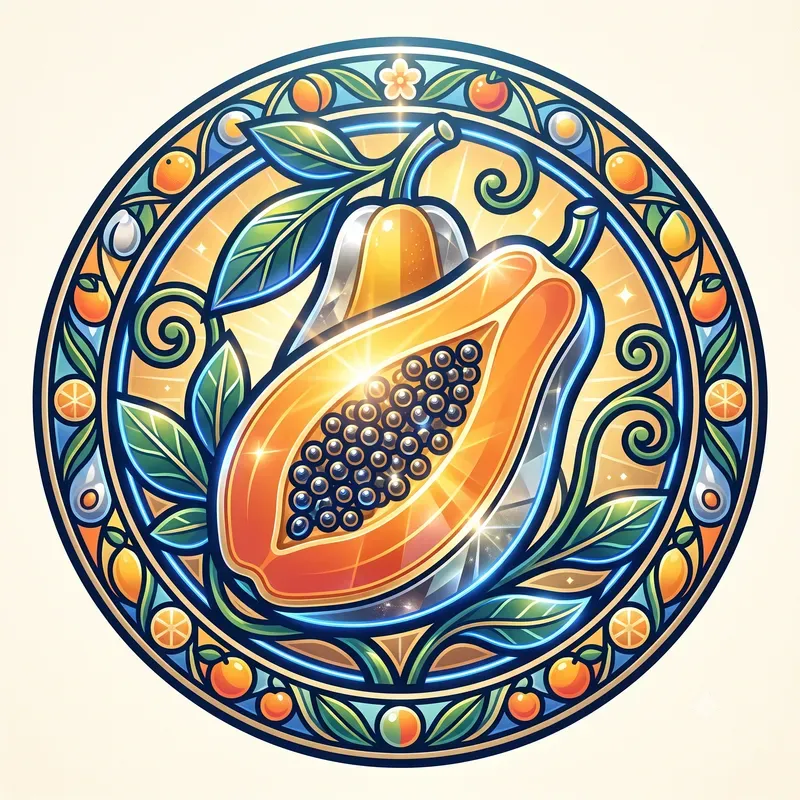 Neon Summer Fruit Emblems