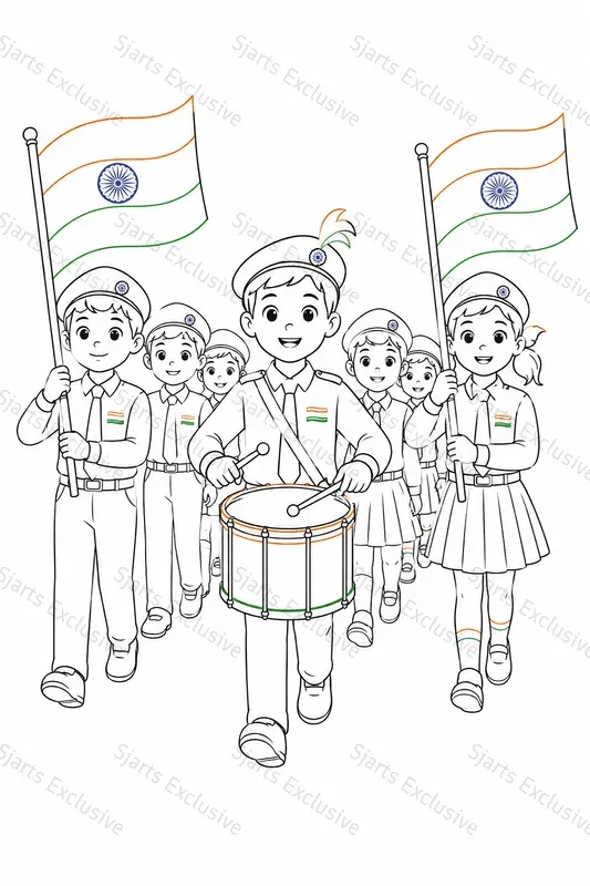 Independence Day Coloring Art Systems