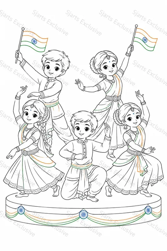 Independence Day Coloring Art Systems