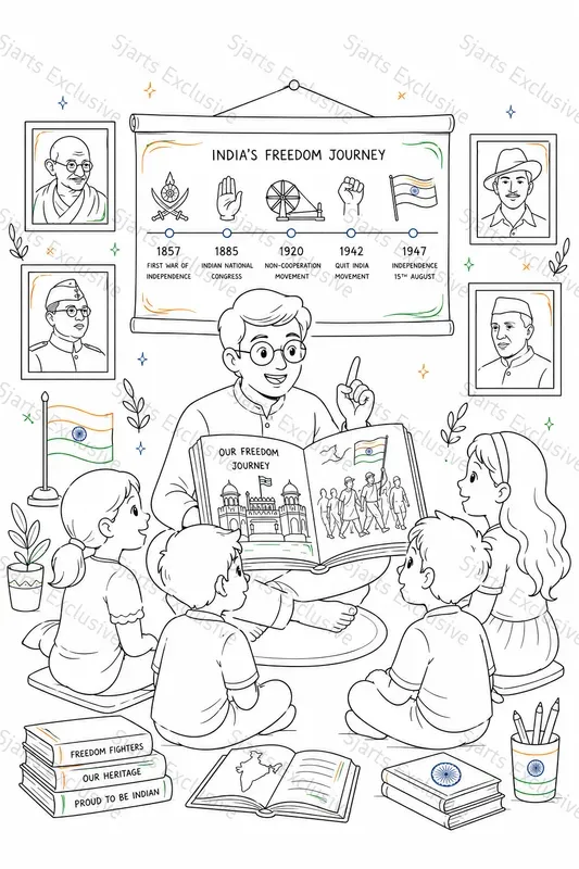Independence Day Coloring Art Systems
