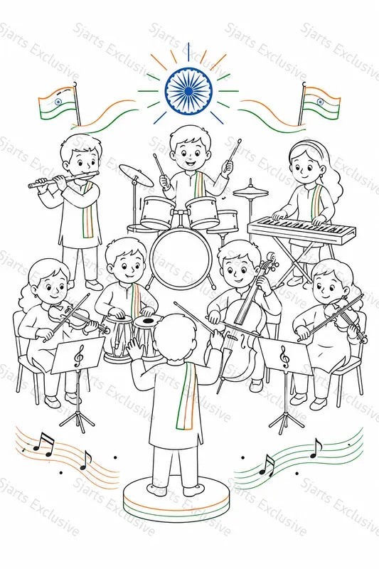 Independence Day Coloring Art Systems