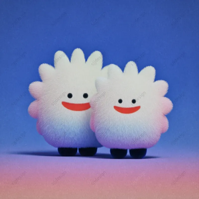 Adorable 3D Toy Character Aesthetics