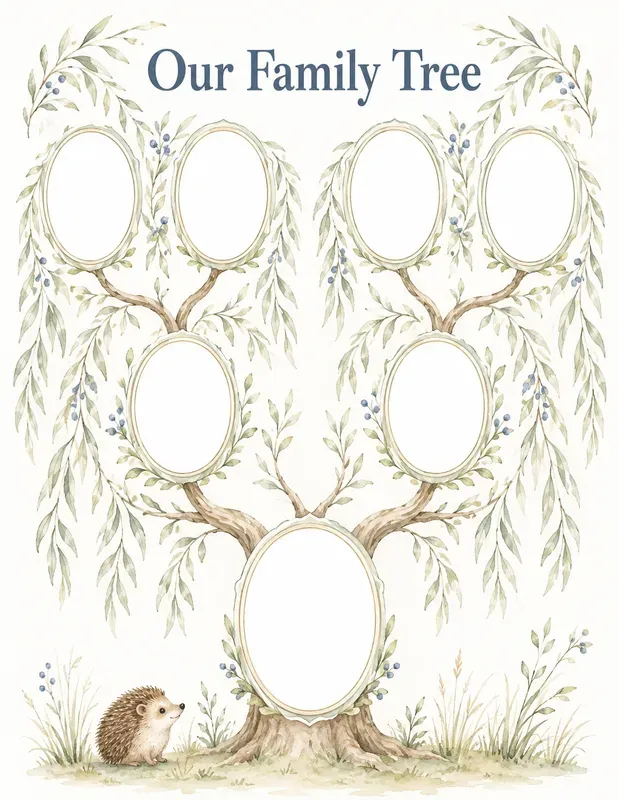 Woodland Baby Family Tree Keepsakes