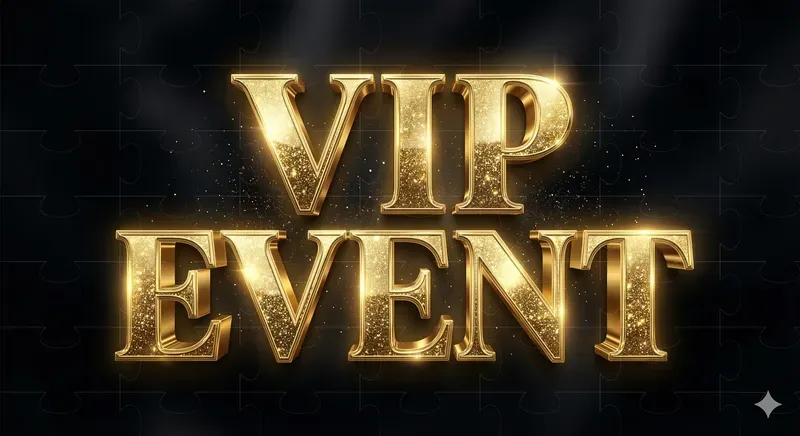 Luxury Gold Vip Text Logos
