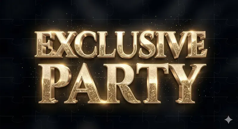 Luxury Gold Vip Text Logos