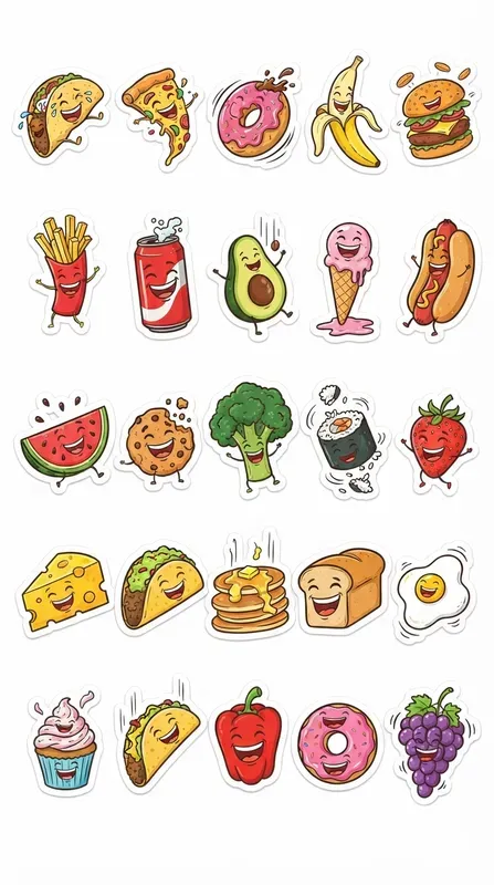 Funny Caricature Sticker Sheet Bundles