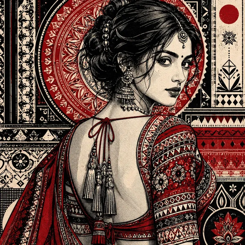 Retro Desi Pop Art Portraits