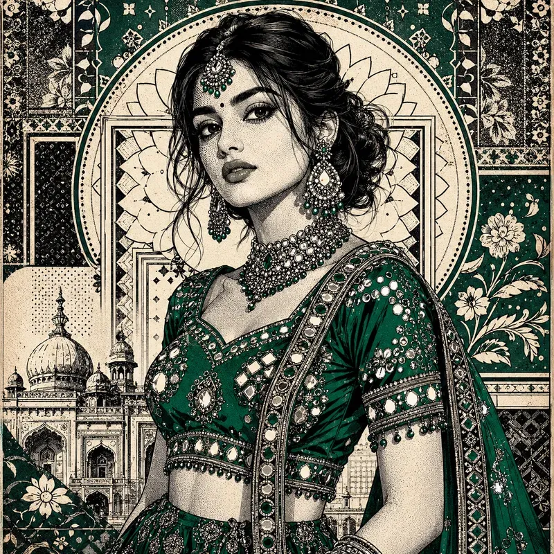 Retro Desi Pop Art Portraits