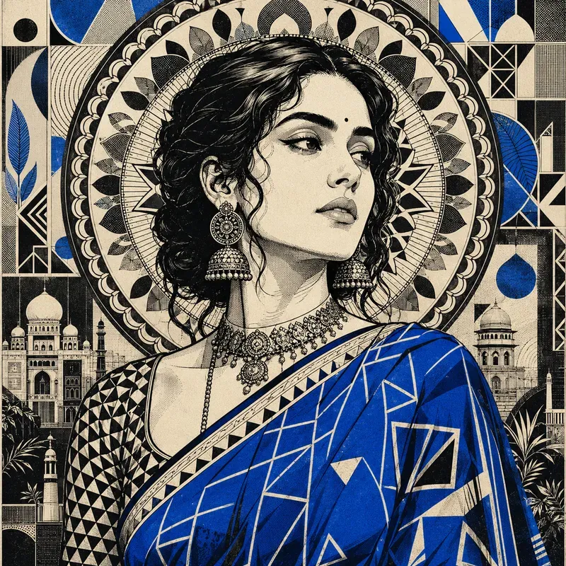 Retro Desi Pop Art Portraits