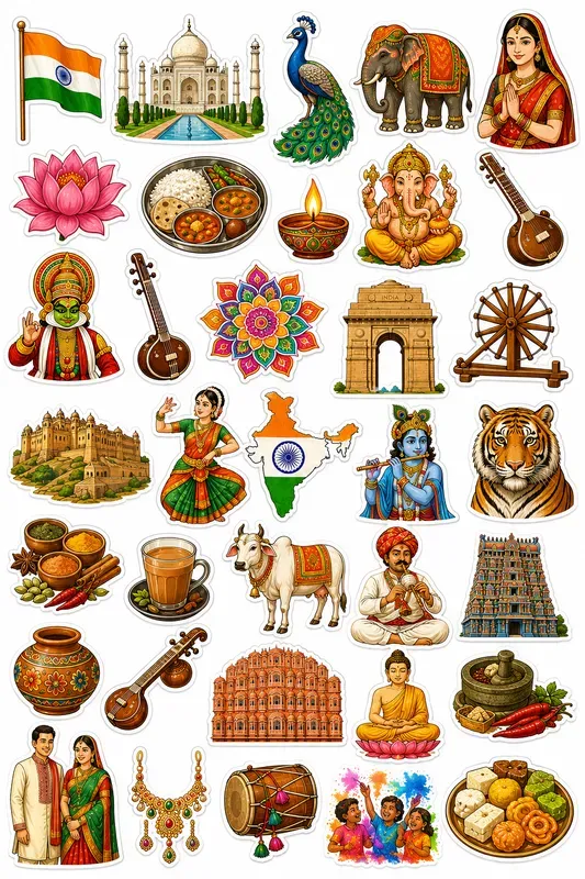 World Folklore Sticker Pack Generator