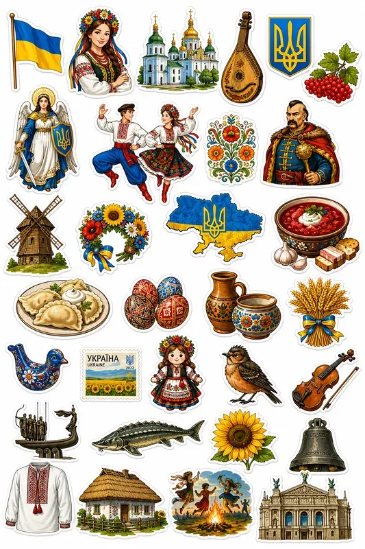 World Folklore Sticker Pack Generator