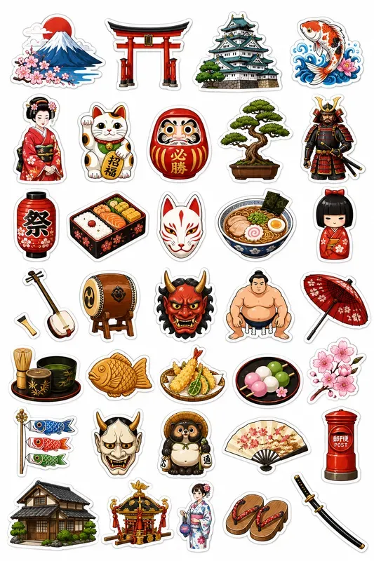 World Folklore Sticker Pack Generator
