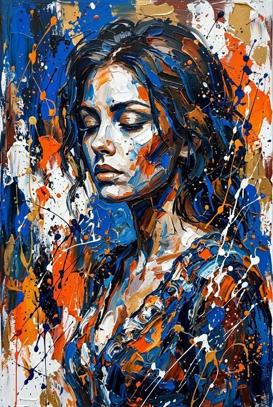 Abstract Painted Portrait Posters
