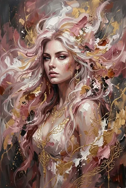 Abstract Painted Portrait Posters