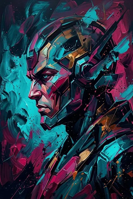 Abstract Painted Portrait Posters
