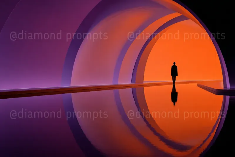 Neon Tunnel Reflections