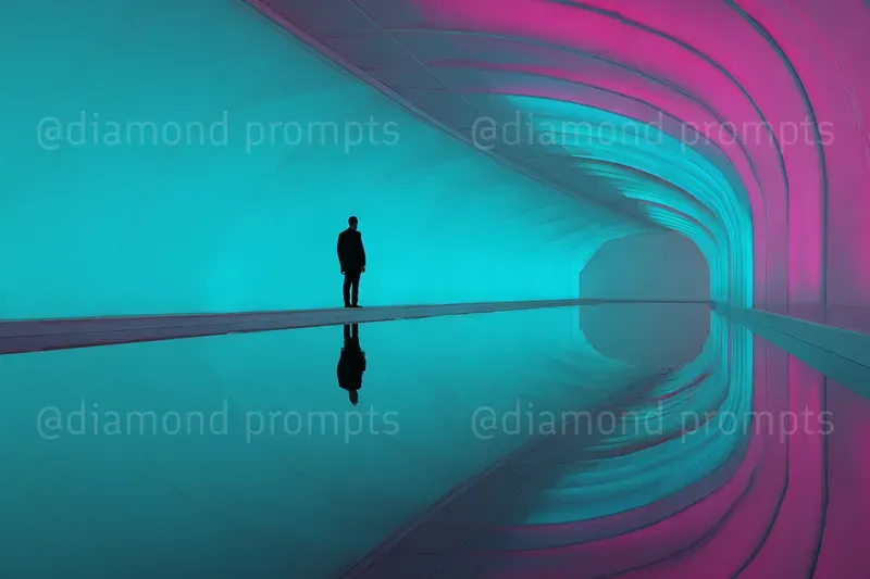 Neon Tunnel Reflections