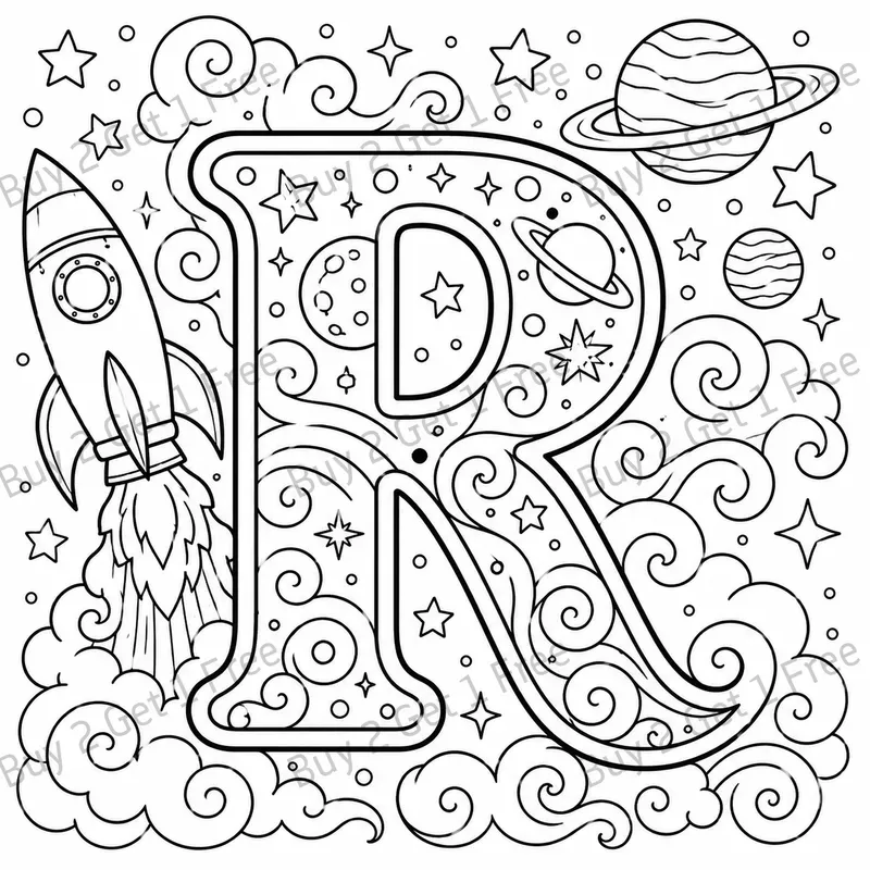 Alphabet Learning Coloring Pages