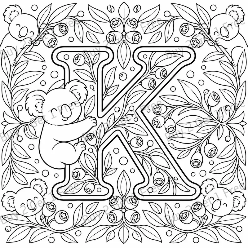 Alphabet Learning Coloring Pages