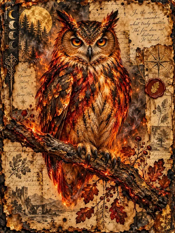 Fire Painting Junk Journal Artistic Pages