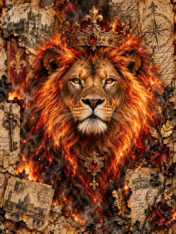 Fire Painting Junk Journal Artistic Pages