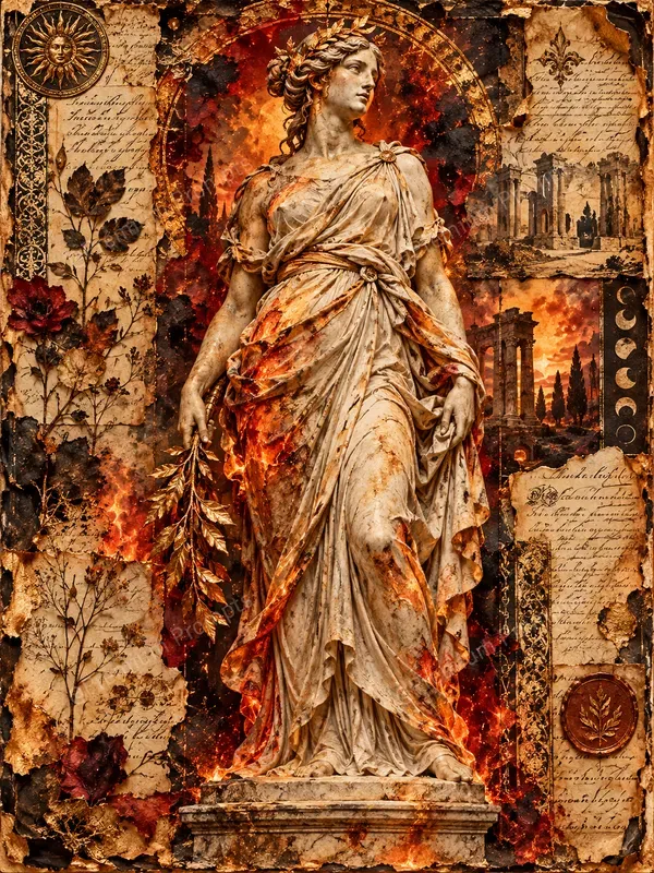 Fire Painting Junk Journal Artistic Pages
