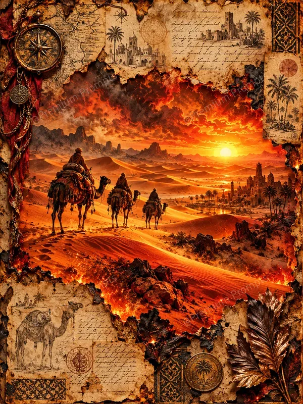 Fire Painting Junk Journal Artistic Pages