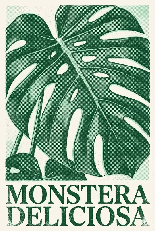 Vintage Risograph Halftone Posters