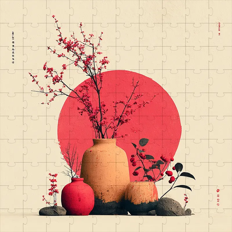 Ink Wash Minimal Asian Poster Art