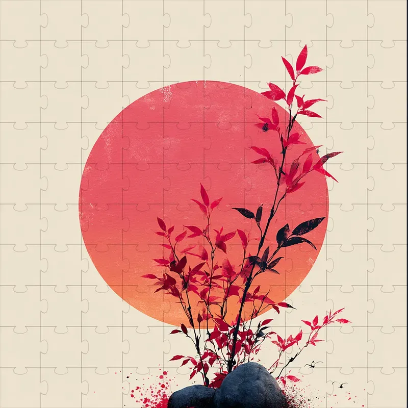 Ink Wash Minimal Asian Poster Art