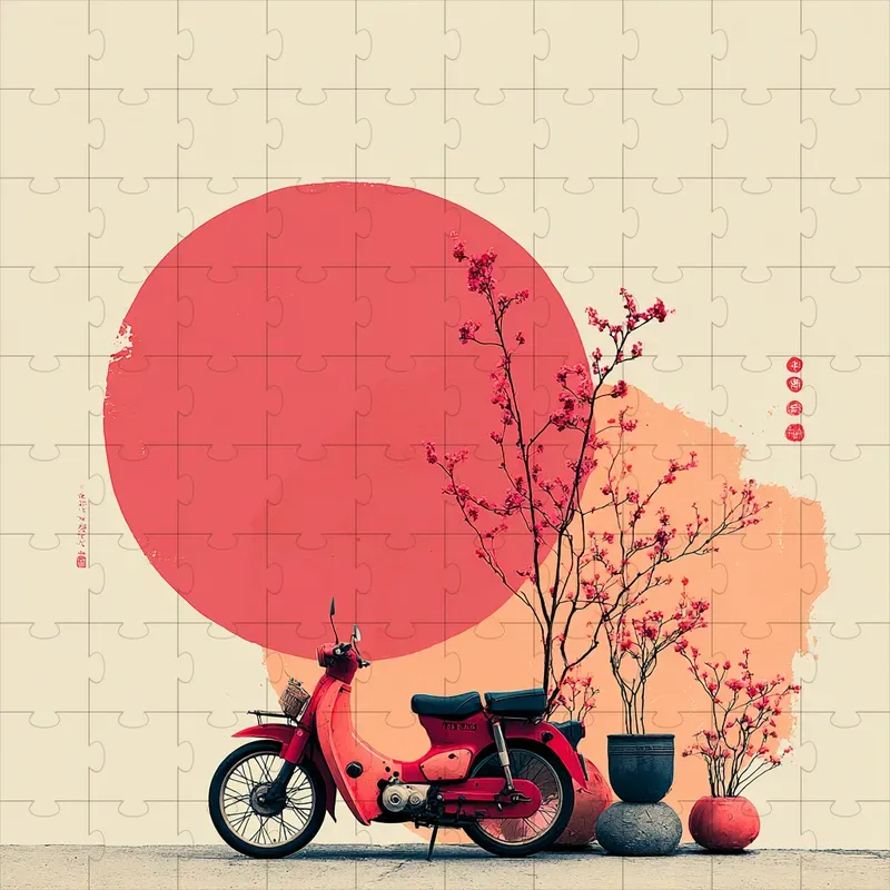 Ink Wash Minimal Asian Poster Art