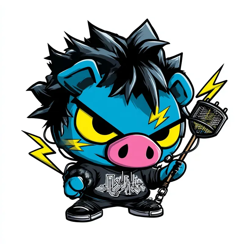 Kawaii Punk Mascot Vectors