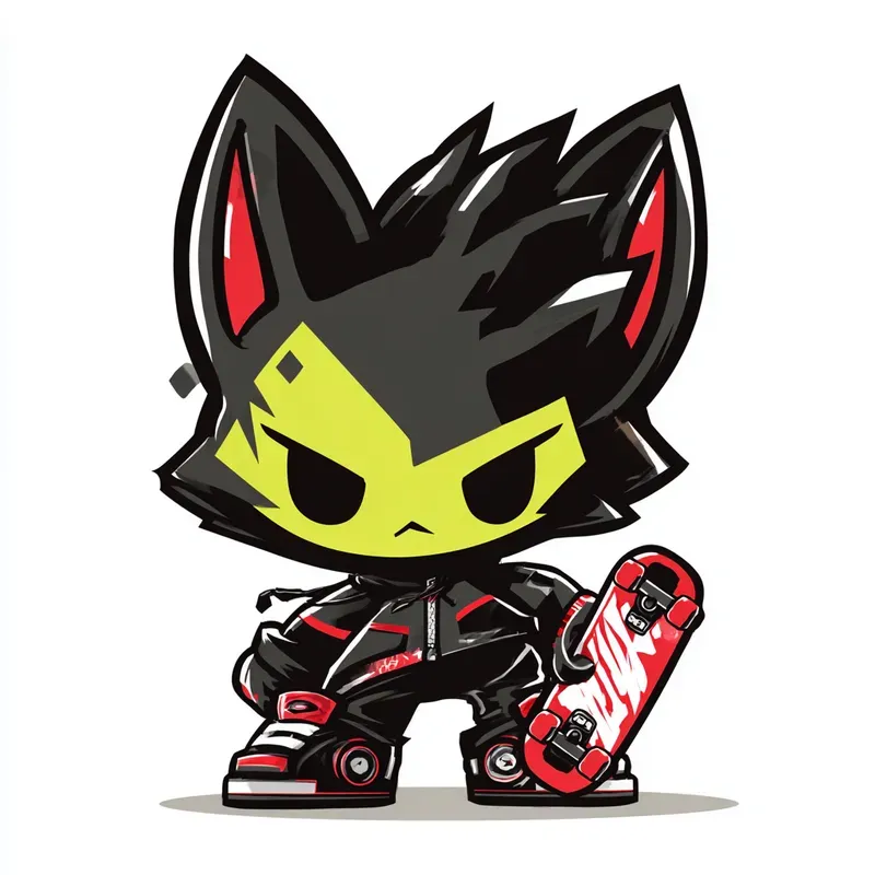 Kawaii Punk Mascot Vectors