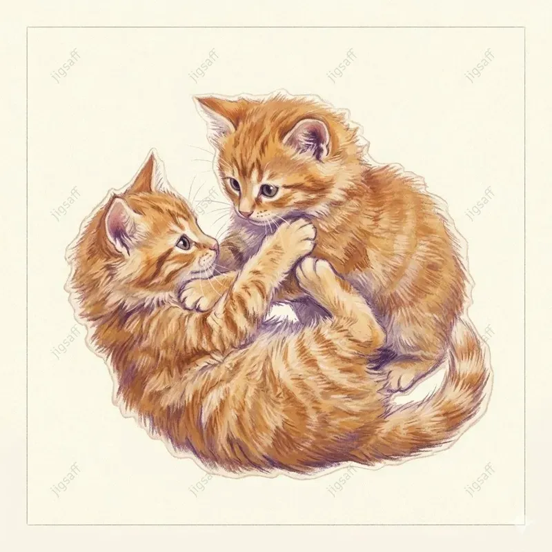 Ginger Cat Pastel Illustration Art
