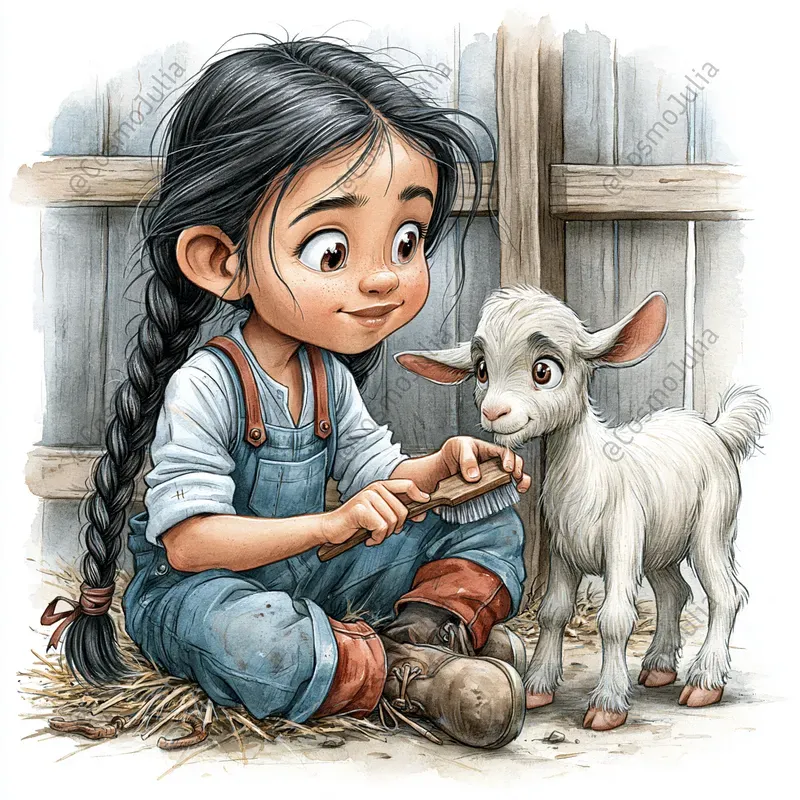 Cute Kids And Pets Clipart
