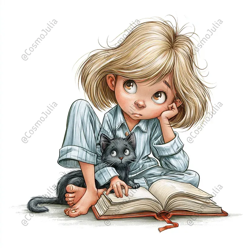 Cute Kids And Pets Clipart