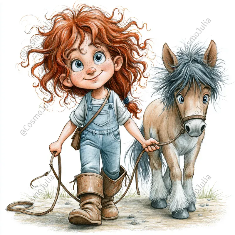 Cute Kids And Pets Clipart