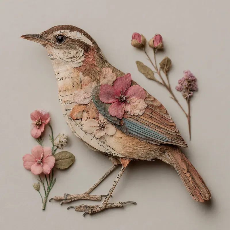 Garden Songbirds Cutpaper Ephemera